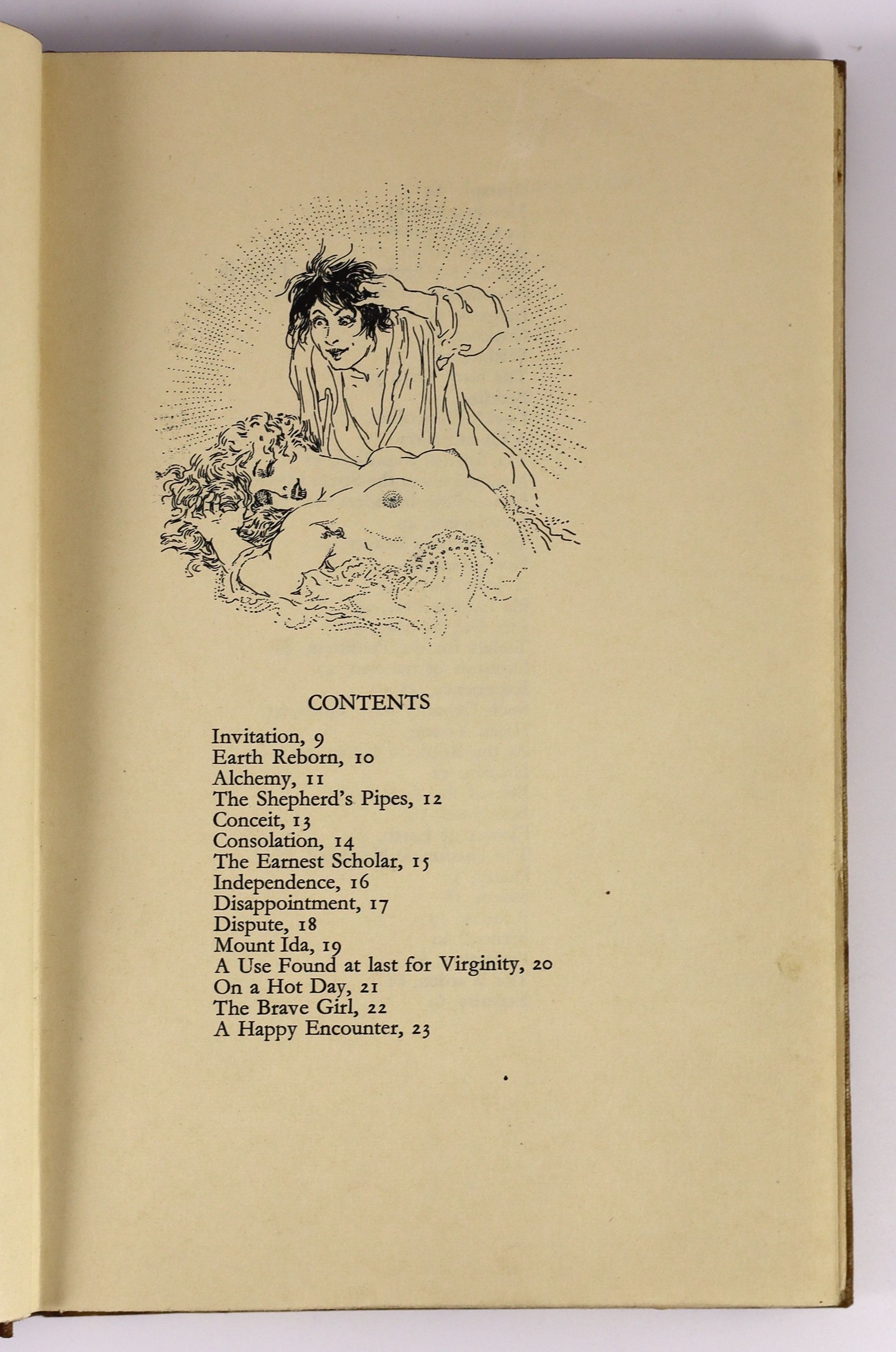 Lindsay, Jack - The Passionate Neatherd a Lyric Sequence, number 5 of 50 signed copies on japan vellum, 4to, illustrated by Norman Lindsay, The Franfrolic Press, London, [1926]